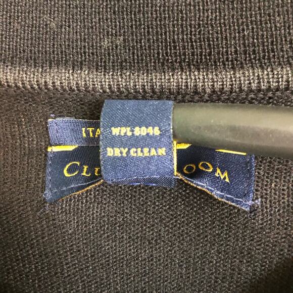 Club Room Men's Size XL Black Merino Wool Blend Lightweight Long Sleeve Sweater - Picture 3 of 5